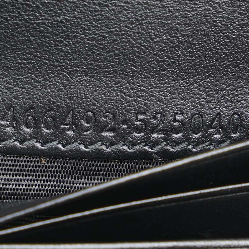 グッチ GGマーモント コンパクトウォレット 二つ折り財布 466492 ブラック レザー レディース GUCCI 【中古】