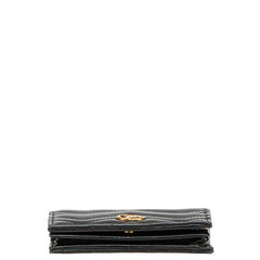 グッチ GGマーモント コンパクトウォレット 二つ折り財布 466492 ブラック レザー レディース GUCCI 【中古】