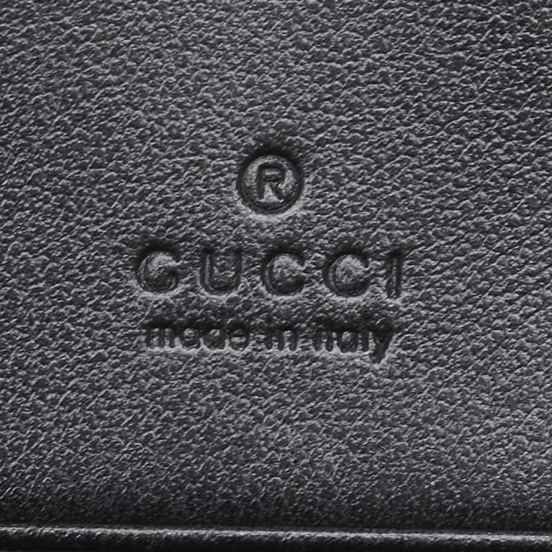 グッチ GGマーモント コンパクトウォレット 二つ折り財布 466492 ブラック レザー レディース GUCCI 【中古】
