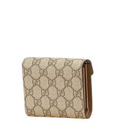 グッチ GGスプリーム デュオニソス コンパクトウォレット 三つ折り財布 627073 ベージュ PVC レザー レディース GUCCI 【中古】