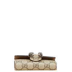 グッチ GGスプリーム デュオニソス コンパクトウォレット 三つ折り財布 627073 ベージュ PVC レザー レディース GUCCI 【中古】