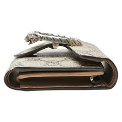 グッチ GGスプリーム デュオニソス コンパクトウォレット 三つ折り財布 627073 ベージュ PVC レザー レディース GUCCI 【中古】