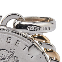 Pt1000 プラチナ Pt850 プラチナ K18YG イエローゴールド/コンビ エリザベスⅡ世 メイプルリーフ 5ドル コイン 硬貨 ペンダントトップ レディース 【中古】