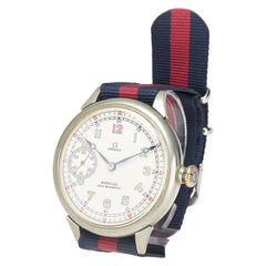 オメガ アンティーク パイロットウォッチ Special Non-Magnetic ベルト(社外品) 腕時計 手巻き ベージュ文字盤 ステンレススチール ナイロン メンズ OMEGA 【中古】