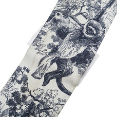 ディオール ミッツァ トワル ドゥ ジュイ ソヴァージュ スカーフ ホワイト ネイビー シルク レディース Dior 【中古】