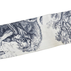 ディオール ミッツァ トワル ドゥ ジュイ ソヴァージュ スカーフ ホワイト ネイビー シルク レディース Dior 【中古】