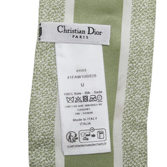 ディオール ミッツァ Butterfly Around The World スカーフ ホワイト グリーン マルチカラー シルク レディース Dior 【中古】