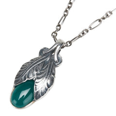 ジョージジェンセン 2008 イヤー ネックレス シルバー グリーン SV925 シルバー レディース Georg Jensen 【中古】