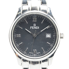 フェンディ オロロジ 腕時計 210G クオーツ ブラック文字盤 ステンレススチール メンズ FENDI 【中古】