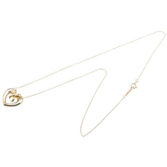 ティファニー ハート リボン ネックレス SV925 シルバー K18YG イエローゴールド レディース TIFFANY&Co. 【中古】