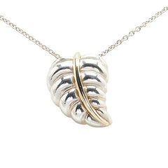 ティファニー リーフ モチーフ ネックレス SV925 シルバー K18YG イエローゴールド レディース TIFFANY&Co. 【中古】