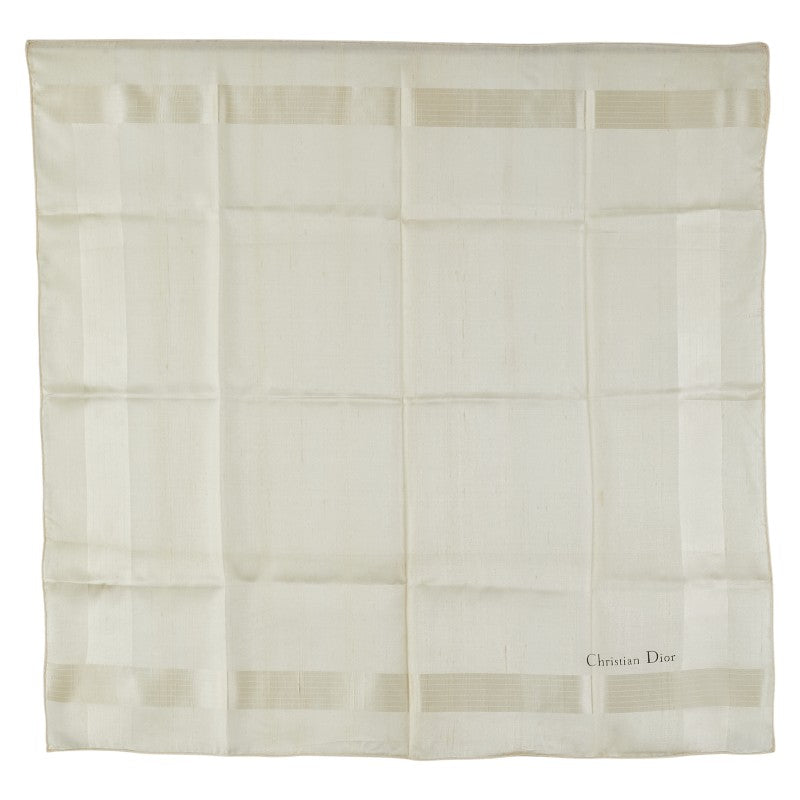 ディオール スカーフ ベージュ ホワイト シルク レディース Dior 【中古】