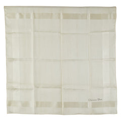 ディオール スカーフ ベージュ ホワイト シルク レディース Dior 【中古】