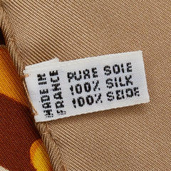 セリーヌ スカーフ ベージュ ゴールド マルチカラー シルク レディース CELINE 【中古】