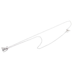 ロエベ アナグラム パドロック キー モチーフ チェーン ペンダントネックレス シルバー メタル レディース LOEWE 【中古】