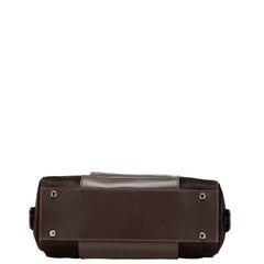 サルヴァトーレフェラガモ ミニハンドバッグ AU-21 2835 ダークブラウン ハラコ レザー レディース Salvatore Ferragamo 【中古】