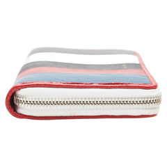 バレンシアガ 長財布 ラウンドファスナー 443655 レッド ホワイト マルチカラー レザー レディース BALENCIAGA 【中古】