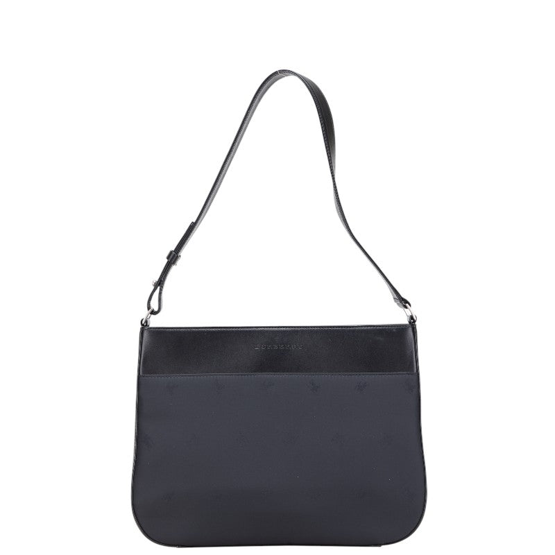 バーバリー シャドーホース ワンショルダーバッグ ブラック ナイロン レザー レディース BURBERRY 【中古】