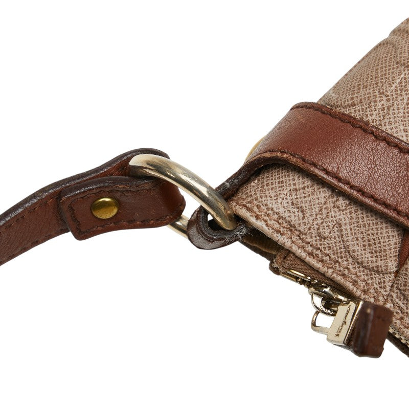 サルヴァトーレフェラガモ ガンチーニ ハンドバッグ ブラウン レザー レディース Salvatore Ferragamo 【中古】