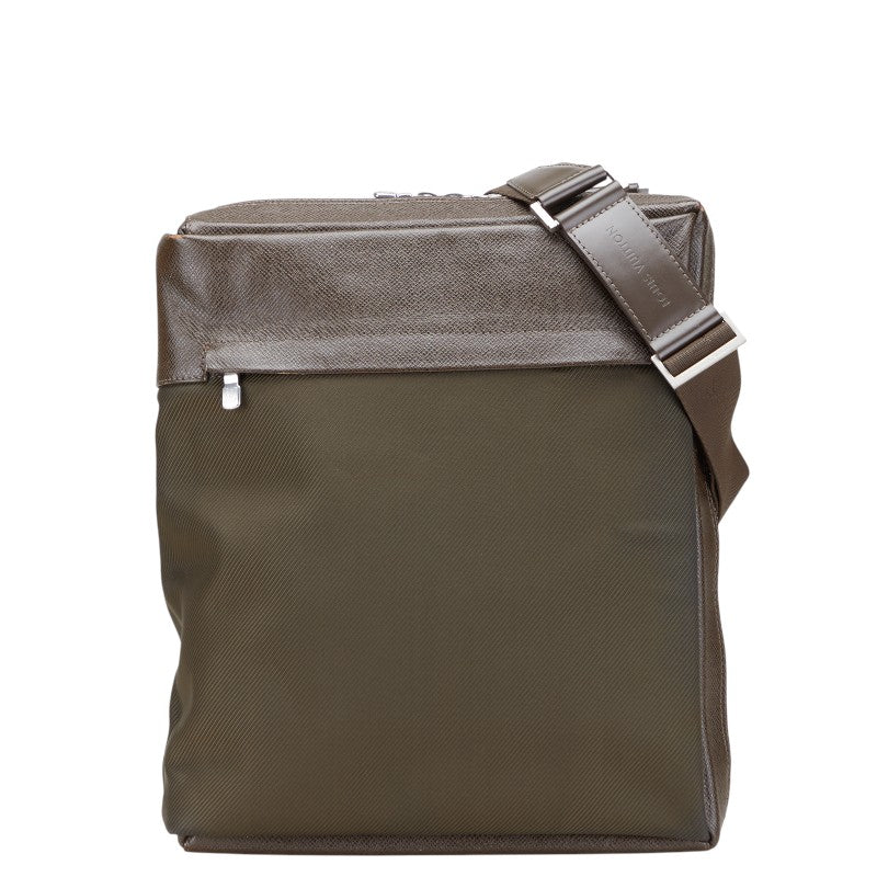 ルイ ヴィトン タイガ ベルーガ ショルダーバッグ M30918 グリズリ ブラウン ナイロン レザー レディース LOUIS VUITTON 【中古】