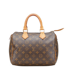 ルイ ヴィトン モノグラム スピーディ25 ミニボストンバッグ ハンドバッグ M41528 ブラウン PVC レザー レディース LOUIS VUITTON 【中古】