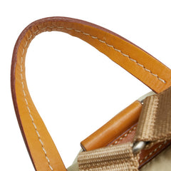 プラダ 三角ロゴプレート リュック バックパック ミントグリーン ブラウン ナイロン レディース PRADA 【中古】