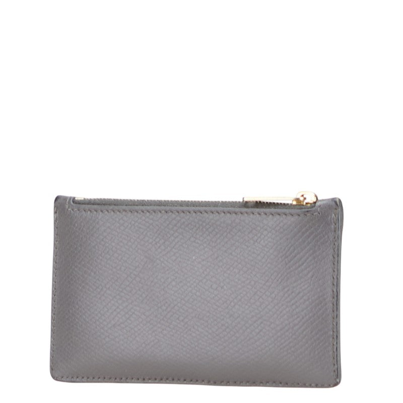 セリーヌ コインケース フラグメントケース グレー レザー レディース CELINE 【中古】