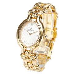 フェンディ カメレオン チェンジベルト4色 腕時計 640L クオーツ ホワイト文字盤 ステンレススチール レザー レディース FENDI 【中古】