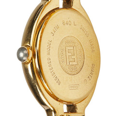 フェンディ カメレオン チェンジベルト4色 腕時計 640L クオーツ ホワイト文字盤 ステンレススチール レザー レディース FENDI 【中古】