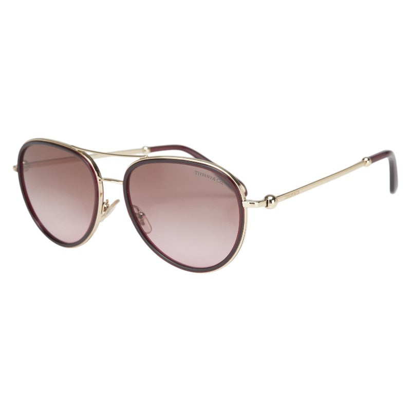 ティファニー サングラス ティアドロップ TF3059 パープル ゴールド プラスチック レディース TIFFANY&Co. 【中古】