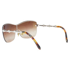 ティファニー ラインストーン サングラス ブラウン シルバー プラスチック レディース TIFFANY&Co. 【中古】