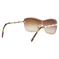 ティファニー ラインストーン サングラス ブラウン シルバー プラスチック レディース TIFFANY&Co. 【中古】