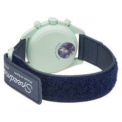 オメガ ×スウォッチ ムーンスウォッチ MISSION ON EARTH 腕時計 S033G100 クオーツ ネイビー文字盤 セラミック ナイロン メンズ OMEGA 【中古】