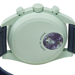 オメガ ×スウォッチ ムーンスウォッチ MISSION ON EARTH 腕時計 S033G100 クオーツ ネイビー文字盤 セラミック ナイロン メンズ OMEGA 【中古】