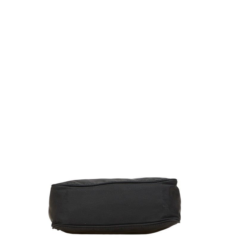 プラダ 三角ロゴプレート ハンドバッグ ブラック ナイロン レディース PRADA 【中古】