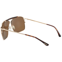 トムフォード レギュラーフィット ティアドロップ型 サングラス ブラウン ゴールド プラスチック レディース TOM FORD 【中古】