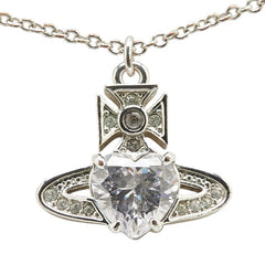 ヴィヴィアンウエストウッド アリエラ ハート モチーフ ビジュー ネックレス シルバー メタル ラインストーン レディース Vivienne Westwood 【中古】