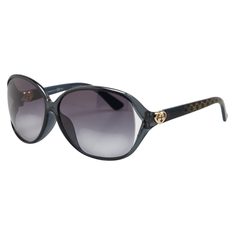 グッチ GGハート アジアンフィット サングラス GG3792 ネイビー プラスチック レディース GUCCI 【中古】