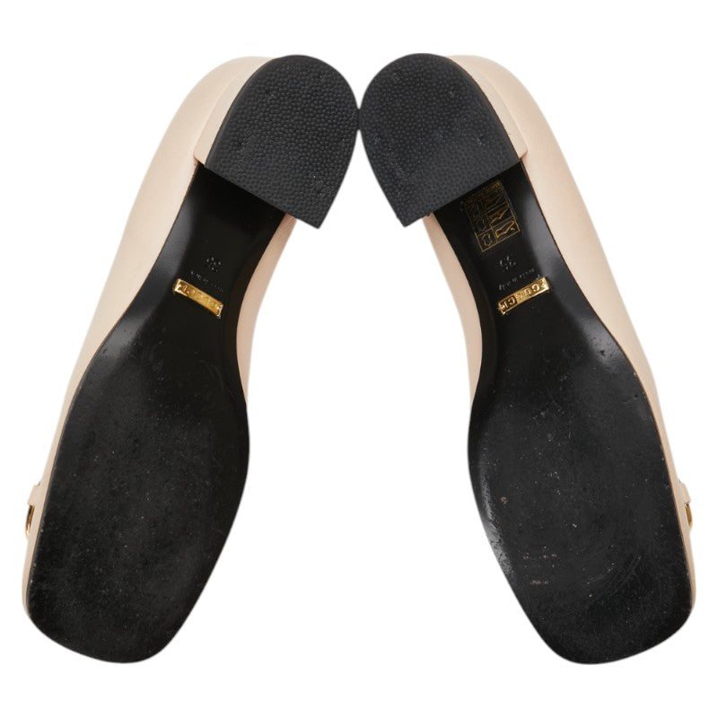 グッチ ホースビット パンプス サイズ：35 645600 ベージュ レザー レディース GUCCI 【中古】