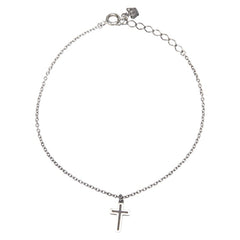 ジャスティンデイビス クロス 十字架 モチーフ ブレスレット SV925 シルバー メンズ Justin Davis 【中古】