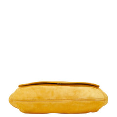 バリー ロゴ ショルダーバッグ イエロー スウェット レザー レディース BALLY 【中古】