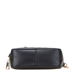 マークジェイコブス ロゴ ショルダーバッグ ブラック レザー レディース MARC JACOBS 【中古】