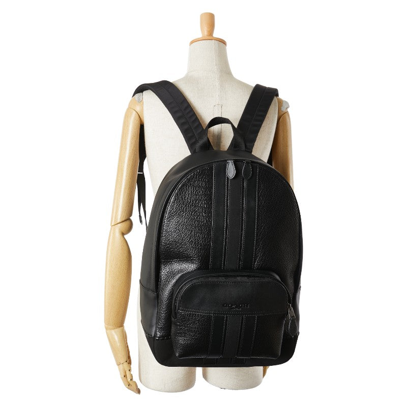コーチ ロゴ リュック バックパック F68996 ブラック レザー レディース COACH 【中古】
