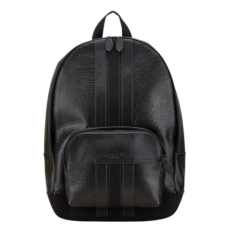 コーチ ロゴ リュック バックパック F68996 ブラック レザー レディース COACH 【中古】