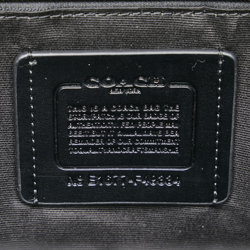 コーチ ロゴ リュック バックパック F68996 ブラック レザー レディース COACH 【中古】