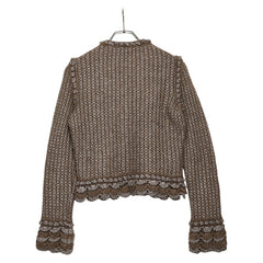 シャネル 04AW ココマーク カーディガン サイズ:38 グレージュ シルバー モヘア レディース CHANEL 【中古】