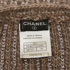 シャネル 04AW ココマーク カーディガン サイズ:38 グレージュ シルバー モヘア レディース CHANEL 【中古】