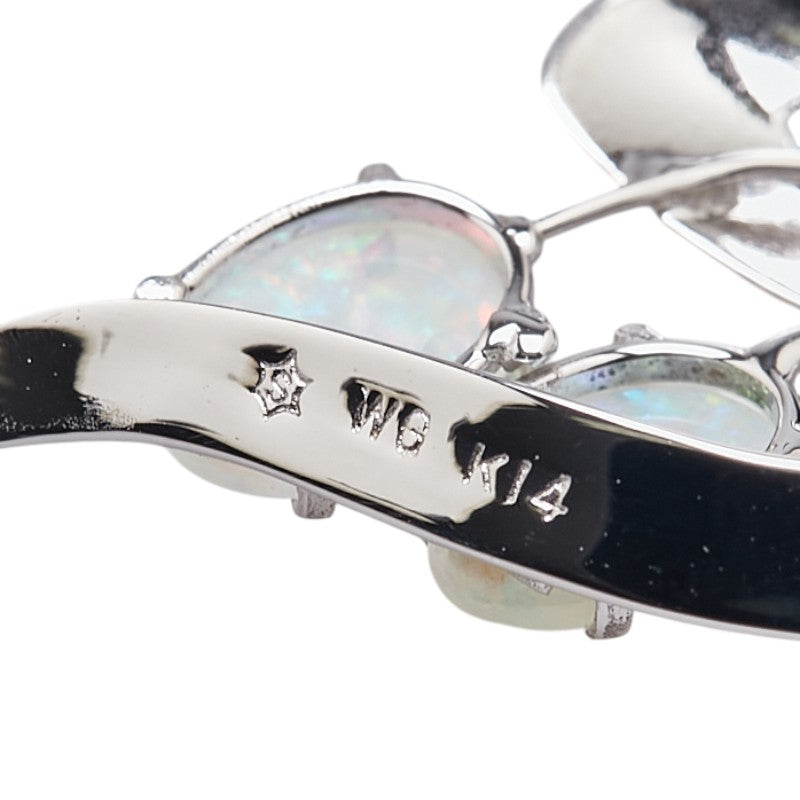 K14WG ホワイトゴールド オパール 田中貴金属 ペンダントトップ レディース 【中古】