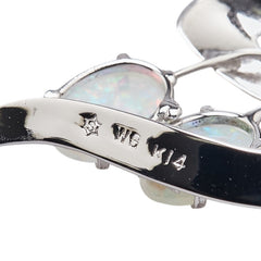 K14WG ホワイトゴールド オパール 田中貴金属 ペンダントトップ レディース 【中古】