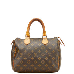 ルイ ヴィトン モノグラム スピーディ25 ハンドバッグ ミニボストンバッグ M41528 ブラウン PVC レザー レディース LOUIS VUITTON 【中古】